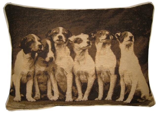 Jack Russell Terrier Puppies Oblong Tapestry Cushion Cover - image 1
