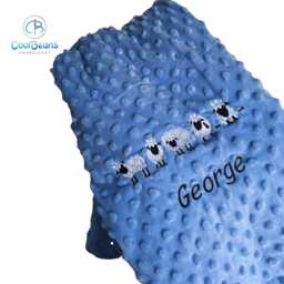 Sheep - Bubble Baby Blanket Embroidered Personalised 95cm X 75cm - thumbnail 1
