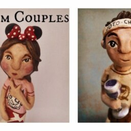 Custom Couple Clay Portrait Personalized Clay Sculptures Based On Your Photos - thumbnail 4