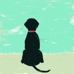 Golden Retriever Or Black Lab Personalized Linen Beach Pillow - thumbnail 4