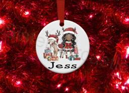 Personalised Christmas Tree Ornament Decoration Kids Daughter Granddaughter Niece Sister Mum Stocking Filler Eve Box Keepsake Gift - thumbnail 1