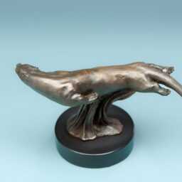 Swimming Otter Animal Statue - Small Bronze Ornament Resin Sculpture Wildlife Gift, By Tanya Russell Mrbs - thumbnail 3