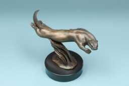 Swimming Otter Animal Statue - Small Bronze Ornament Resin Sculpture Wildlife Gift, By Tanya Russell Mrbs