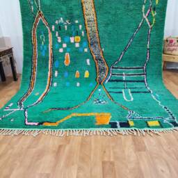 Custom Boujad Rug, Handmade Moroccan Wool Carpet, Abstract Bohemian Rug - thumbnail 3