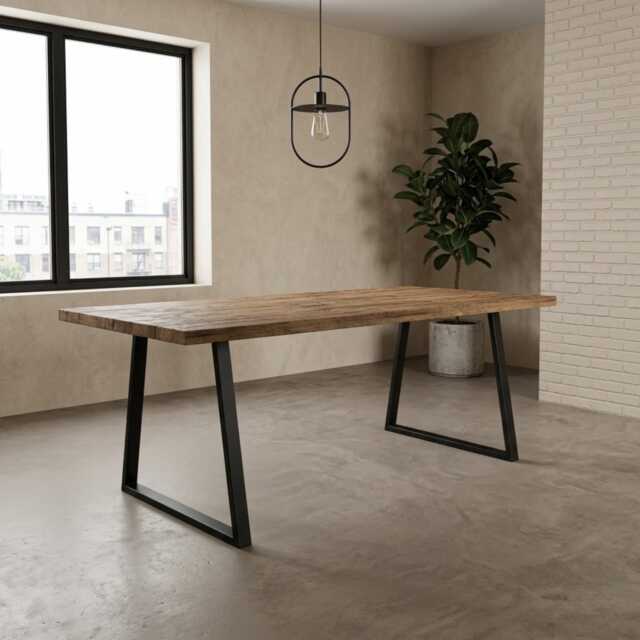 Metal Table Legs Set Of 2 - Strong Minimal Industrial Design For Desk Dining - image 1