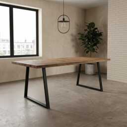 Metal Table Legs Set Of 2 - Strong Minimal Industrial Design For Desk Dining