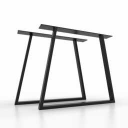 Metal Table Legs Set Of 2 - Strong Minimal Industrial Design For Desk Dining - thumbnail 3
