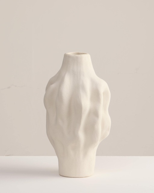 Minimalist Matte Ceramic Vase - Classic White Narrow-Neck For Modern Floral Styling - image 1