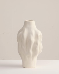 Minimalist Matte Ceramic Vase - Classic White Narrow-Neck For Modern Floral Styling - thumbnail 1