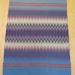 E634 Boundweave Rug, The Blues Floor Or Wall Hanging, Zen Meditation Rug - thumbnail 3
