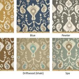 Magnolia Java Ikat Decorative Throw Pillow Cover Accent Toss in Pewter 14x14 16x16 18x18 20x20 22x22 Blue Brown Grey Tan Khaki Golden - thumbnail 2