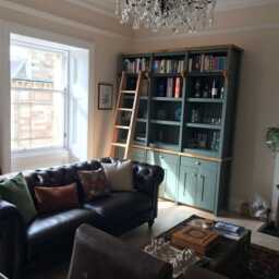Bookcase, Library With Rail & Oak Ladder, The Edinburgh - thumbnail 3