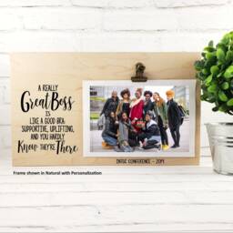 Gift For Boss, A Great Boss Is Like A Bra Personalized Picture Frame, Going Away Gift, Lady Birthday Employees, Bosses Day - thumbnail 2