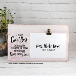 Gift For Boss, A Great Boss Is Like A Bra Personalized Picture Frame, Going Away Gift, Lady Birthday Employees, Bosses Day - thumbnail 3