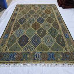 6'4??10 Ft Tribal Afghan Kilim Rug - Traditional Geometric Wool Flatweave Large Area - thumbnail 2