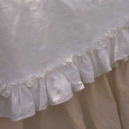 Linen Ruffled Baby Blanket For Baby Girl Vintage Style, 4 - thumbnail 2