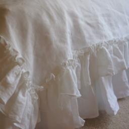 Linen Ruffled Baby Blanket For Baby Girl Vintage Style, 4 - thumbnail 3