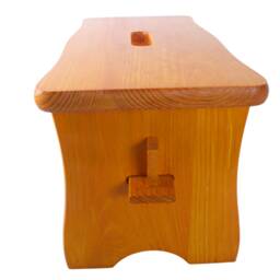 Lemon Small Wooden Stool - Yellow Kids Shoe Changing Seat Foot Step Rest Chair Rustic Plant Side Table Solid Pine Other Colours Available - thumbnail 3