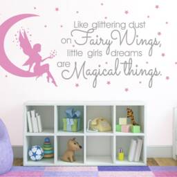 Custom Personalised Fairy Wall Decal Nursery, Decor, Room Girls Sticker, Kids Decal, Gift For Girl - thumbnail 3