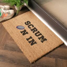 Scrum On in Coir Doormat Rugby Welcome Mat - 60cm X 40cm - thumbnail 2