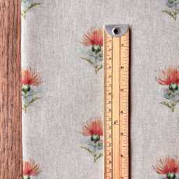 1581. Highland Thistle Linen Look 100% Cotton Cushion Cover - thumbnail 3