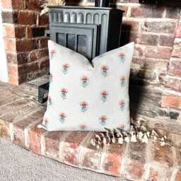 1581. Highland Thistle Linen Look 100% Cotton Cushion Cover - thumbnail 1