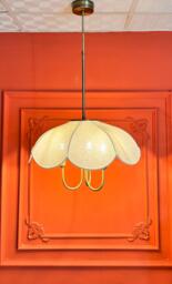 French Style Linen Flower Chandelier, Retro Umbrella Chandelier - thumbnail 1