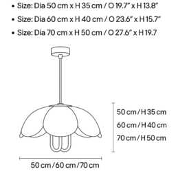 French Style Linen Flower Chandelier, Retro Umbrella Chandelier - thumbnail 4