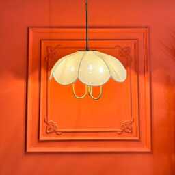 French Style Linen Flower Chandelier, Retro Umbrella Chandelier - thumbnail 2