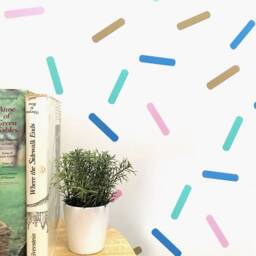 Sprinkle Wall Decals - Confetti Vinyl Stickers Peel & Stick Nursery Decor Modern Kids Room Set Of 144 - thumbnail 3