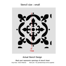 Wall Moroccan Reusable Tile Stencil T0063 For Decor Furniture Floor Craft - thumbnail 2