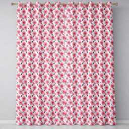 Soft Pink Dahlia Floral Seamless Pattern Elegant Bloom Design Readymade Eyelet Ring Top Thermal 100% Blackout Curtains - thumbnail 2