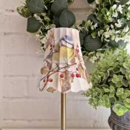Cordless Touch Lamp. Beautiful Bluebird & Floral Usb Rechargeable Table Lamp.hand Decorated - thumbnail 2