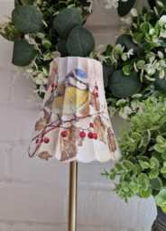 Cordless Touch Lamp. Beautiful Bluebird & Floral Usb Rechargeable Table Lamp.hand Decorated - thumbnail 1