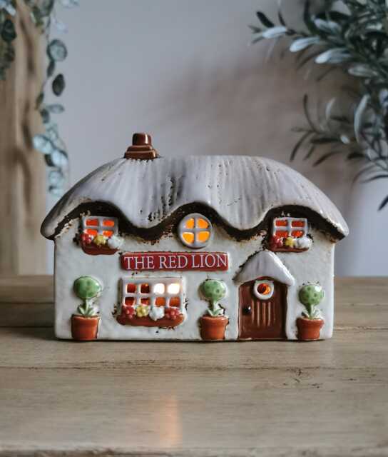 Ceramic House Tea Light Holder, The Red Lion Pub - image 1
