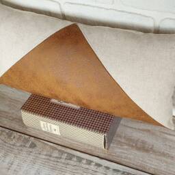 Zen Camel & Beige Linen Fabric Triangle Design Lumbar Pillow Cover-7Colors /Modern Scandinavian Homes-1Qty - thumbnail 2
