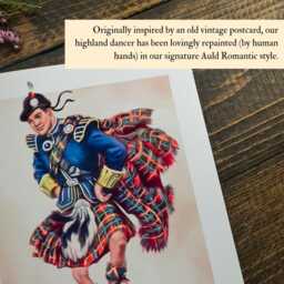 Highland Dancer A4 Art Print Scotland Wall Tartan Kilt Home Decor Scottish Gift - thumbnail 2