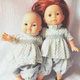 Melodies De Pois Enchanted Blouse With Silver Smocking For Dolls From 34 To 36 cm - thumbnail 2