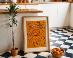 Leo Zodiac Wall Art Print - Hand Drawn Astrology Illustration Sun Worshipper - thumbnail 1