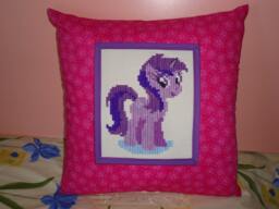 Embroidered My Little Pony Pillow, Amethyst Star, Kids Decor - thumbnail 1
