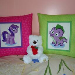 Embroidered My Little Pony Pillow, Amethyst Star, Kids Decor - thumbnail 2