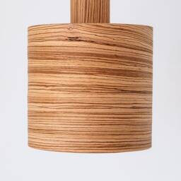 Wood Bedside Pendant Lights Set Of 2 - Mid Century Hanging Lamps, Wabi Sabi Ceiling Light - thumbnail 2