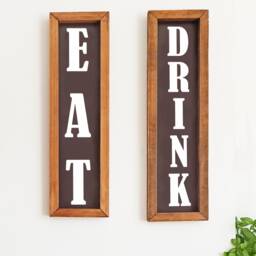 Eat & Drink Signs Farmhouse Kitchen Wood Wall Art - thumbnail 2