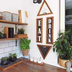 Eat & Drink Signs Farmhouse Kitchen Wood Wall Art - thumbnail 3
