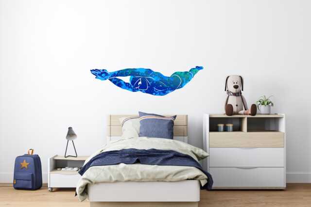 Swimmer Wall Decal - Swimming Stickers Scuba Diver Kid's Bedroom Art Thevinylcreations - image 1