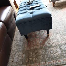 storage Footstool Handmade Coffee Table in Chesterfield Design Soft/Plush Velvet - thumbnail 3
