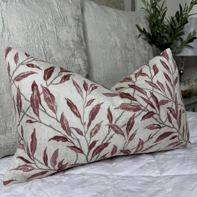 Country Decor Scatter Cushion Cover 12x20 - Leaf-Patterned Willow Trailing Leaves in Sanderson Osier Fabric - image 1