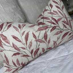 Country Decor Scatter Cushion Cover 12x20 - Leaf-Patterned Willow Trailing Leaves in Sanderson Osier Fabric - thumbnail 3