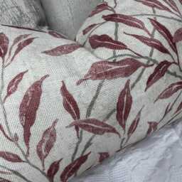 Country Decor Scatter Cushion Cover 12x20 - Leaf-Patterned Willow Trailing Leaves in Sanderson Osier Fabric - thumbnail 2