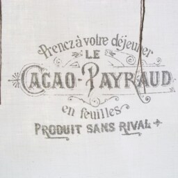 Bistro Curtain, White Printed, Country House, Net Kitchen, Shabby, Vintage, Cocoa - thumbnail 3
